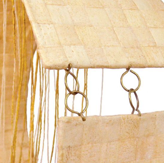 15”hx15”wx8”d                   
Encaustic, Cheesecloth hand dyed by artist, Hemp cord, Wire, Found metal    
2013
